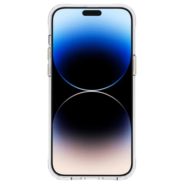 Rifle Paper Clear - Case decorated in gold for iPhone 14 Pro (Rose Galden)