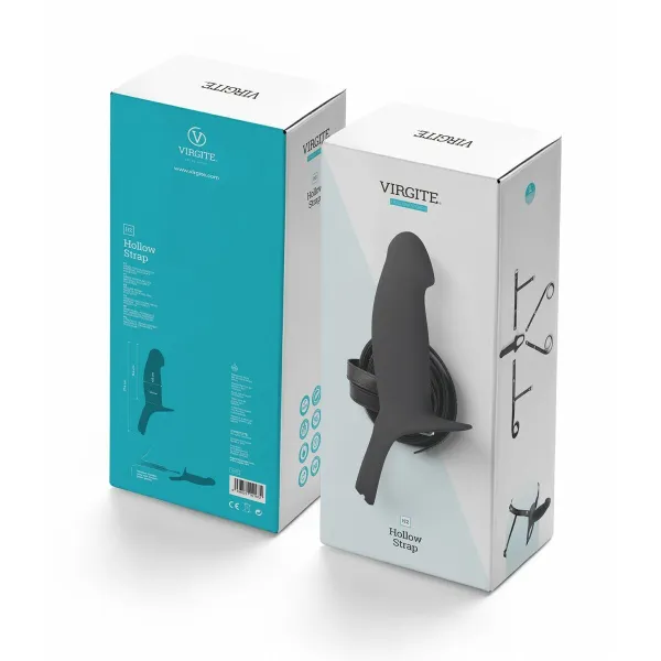 Strap-On Dildo Virgite Melns L