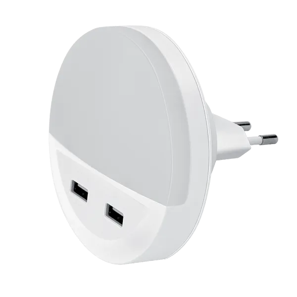LED NIGHT LAMP WITH 2XUSB 0.5W 4000K