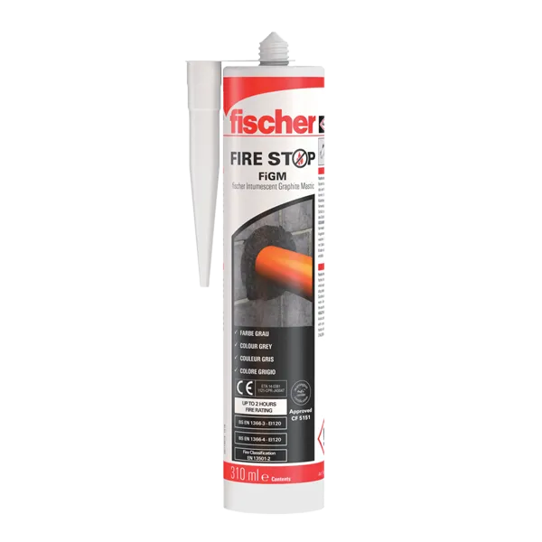 FISCHER FIGM 310 INTUMESCENT GRAPHITE MASTIC 310ml