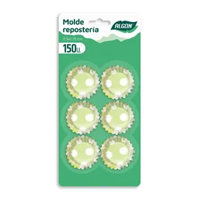 Muffin Tray Algon Green Spots Disposable