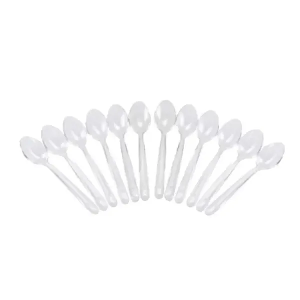 Reusable spoon set Algon Dessert Transparent 12 Units 14 cm