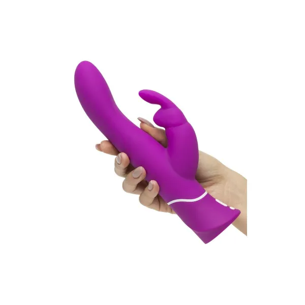 Dubultais Vibrators Double Rabbit Pleasures Happy Rabbit 15666 Rozā