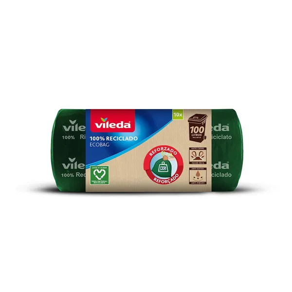 Šiukšlių maišai Vileda 169307 Ecobag 100 % Perdirbtas 100 L (10 vnt.)