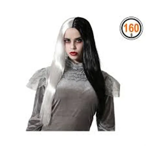 Halloweeni parukas Must Valge