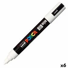 Marķieris POSCA PC-5M Balts (6 gb.)