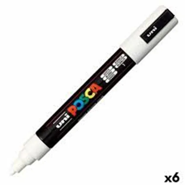 Marķieris POSCA PC-5M Balts (6 gb.)
