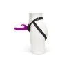 Realistiškas vibratorius Happy Rabbit Strap-On Harness Set Purple 12,7 cm