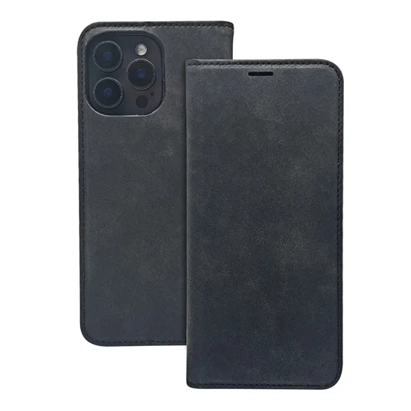Nutikas seemisnahast ümbris iPhone 11-le, must