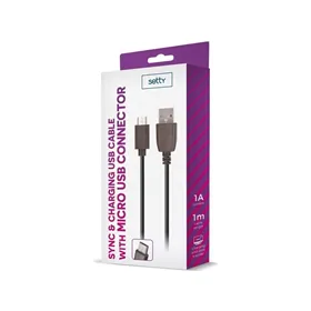 Setty kaabel USB - microUSB 1,0 m 1A must | Osta veebist — Megaluks