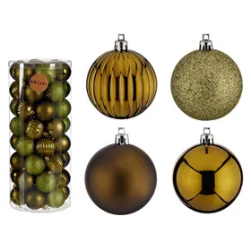 SET 56 PVC BALLS 6CM OLIVE GREEN