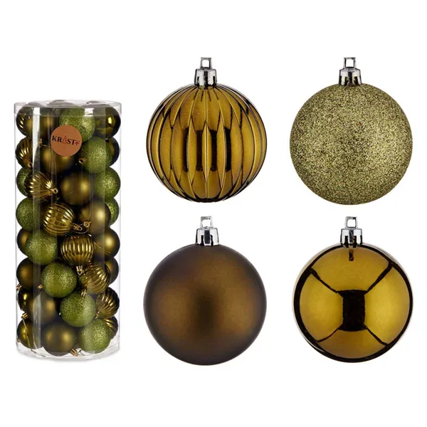 SET 56 PVC BALLS 6CM OLIVE GREEN