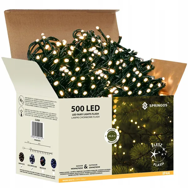 Jouluvalot Springos CL0528 500 Led 30 m