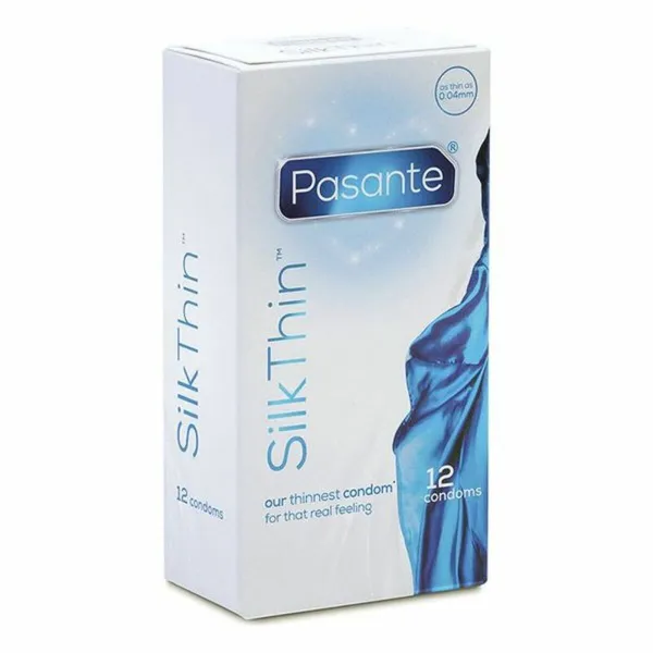 Prezervatyvai Pasante SilkThin 19 cm 53 mm