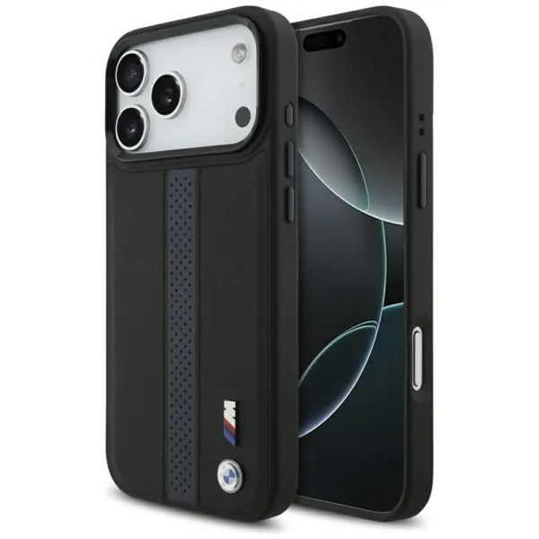 BMW M Perforated Stripe Logo MagSafe - iPhone 17 Pro Max Case (Blue)
