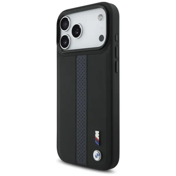 BMW M Perforated Stripe Logo MagSafe - iPhone 17 Pro Max Case (Blue)