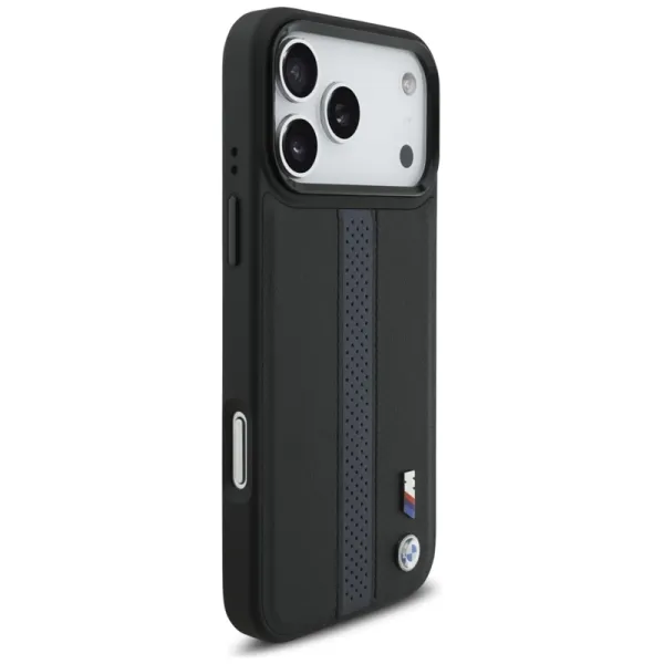 BMW M Perforated Stripe Logo MagSafe - iPhone 17 Pro Max Case (Blue)