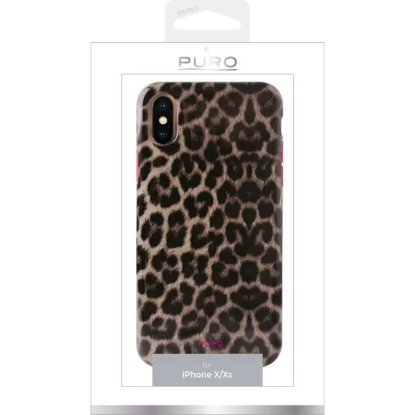 PURO Glam Leopard Cover - Case for iPhone Xs / X (Leo 2)