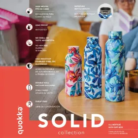 Quokka Solid - Stainless Steel Thermal Bottle 510 ml (Blue Hibiscus)
