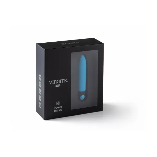 Вибратор в форме пули Virgite Синий