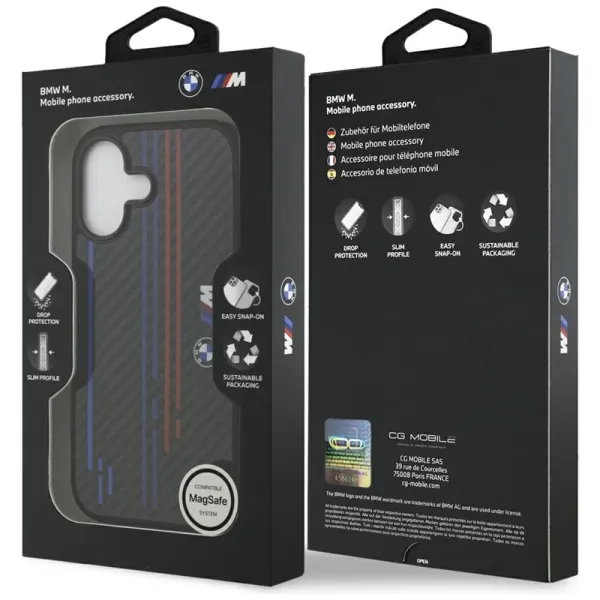 BMW M Kevlar Lines & Logo MagSafe - iPhone 17 Case (Black)