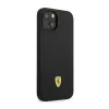 Ferrari Silicone Metal Logo - Case for iPhone 14 Plus (Black)