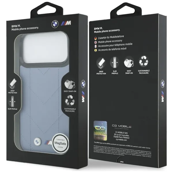 BMW M Quilted Logo MagSafe - iPhone 17 Pro Max Case (Blue)