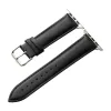 Crong Noble Band - Genuine Leather Strap for Apple Watch 44/45/46/49 mm (Black Noir)