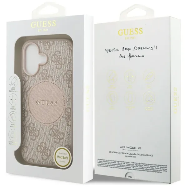 Guess 4G Circle Classic Logo MagSafe - Case iPhone 17 (pink)