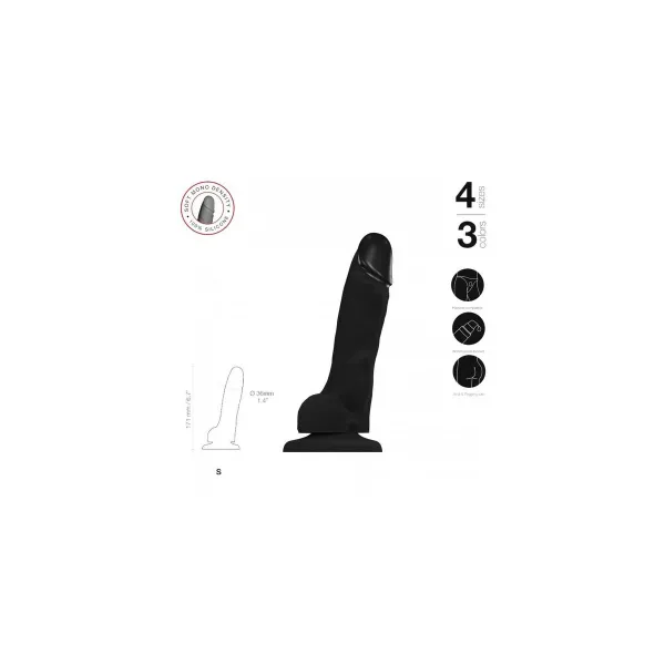 Dildo Strap-on-me Realistic Musta S