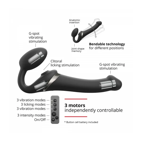 Dildo Strap-on-me 6017371 Melns XL