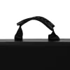 Folding garden table 180cm + 2 benches - black