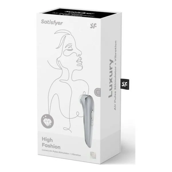 Klitoriksen imustimulaattori Satisfyer Luxury High Fashion Hopeinen