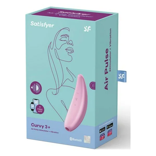 Klitorio siurbimo stimuliatorius Satisfyer Curvy 3+ Rožinė
