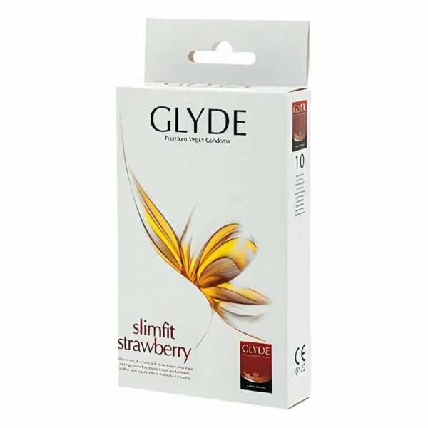 Kondoomid Glyde Maasikas 17 cm (10 uds)
