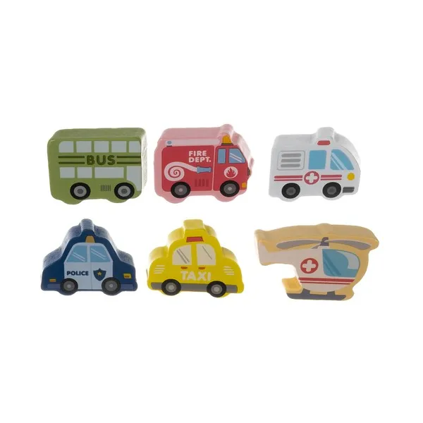 Wooden blocks - city 100pcs Kruzzel 19159