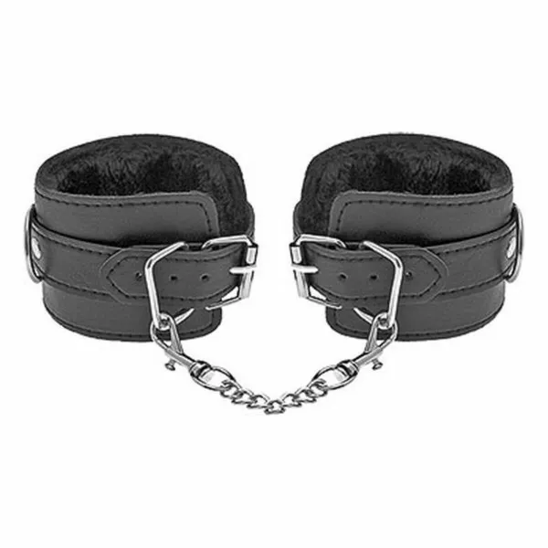 Cuffs S Pleasures Lover's Black Black/Silver