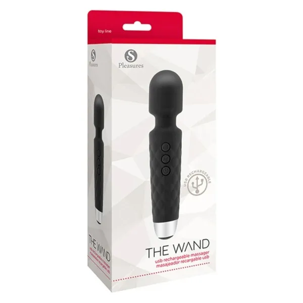 Вибратор для точки G S Pleasures The Wand Чёрный