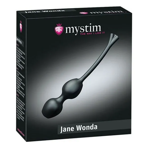 Jane Wonda - geishakuulat, musta Mystim Silikoni Silikoni/ABS (Ø 3,3 cm)