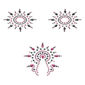 Komplekts Glorija melns & rozā Mystim (3 pcs)