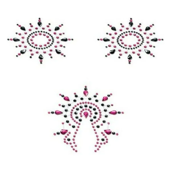 Komplekts Glorija melns & rozā Mystim (3 pcs)