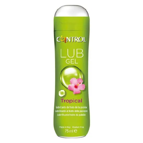 Lubrikants uz Ūdens Bāzes Lub Tropical Control Spēle Passion Fruit 75 ml