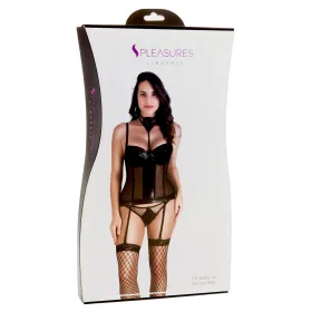 Apatiniai komplektai S Pleasures Juoda (Vienas dydis)