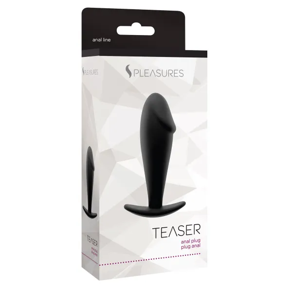 Anālais spraudnis S Pleasures Teaser Melns (9 cm)