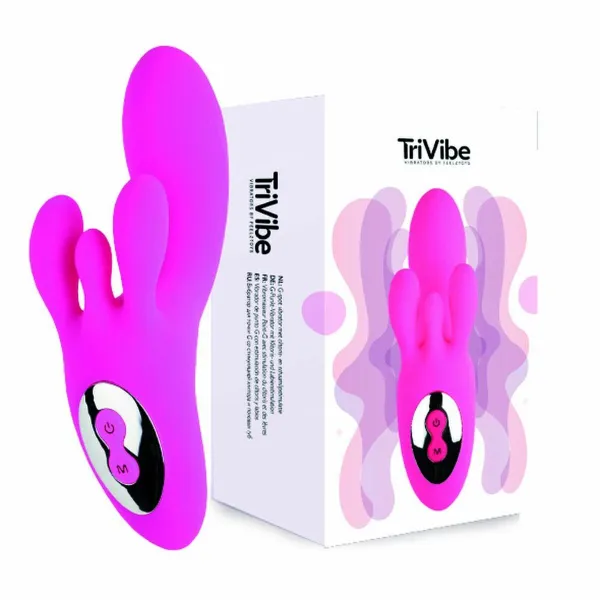 Вибратор для точки G FeelzToys Clitoral & Labia Stimulation Розовый
