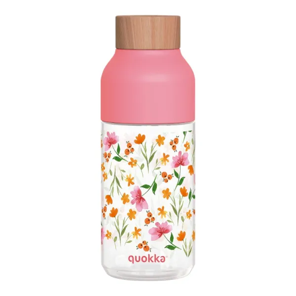 Quokka Ice - ecozen Water Bottle 570 ml (Pink Flowers)