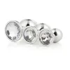 Анальный пробка Dream Toys Gleaming Love Серебристый