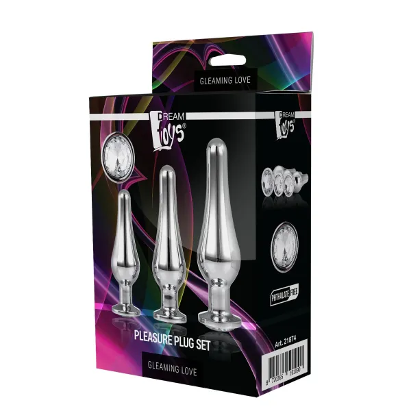 Анальный пробка Dream Toys Gleaming Love Серебристый