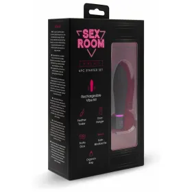 Lodveida Vibrators Sex Room Vibe Melns Komplekts