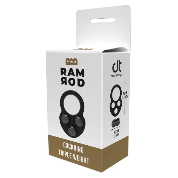 Dzimumlocekļa Gredzeni Dream Toys Ramrod Melns